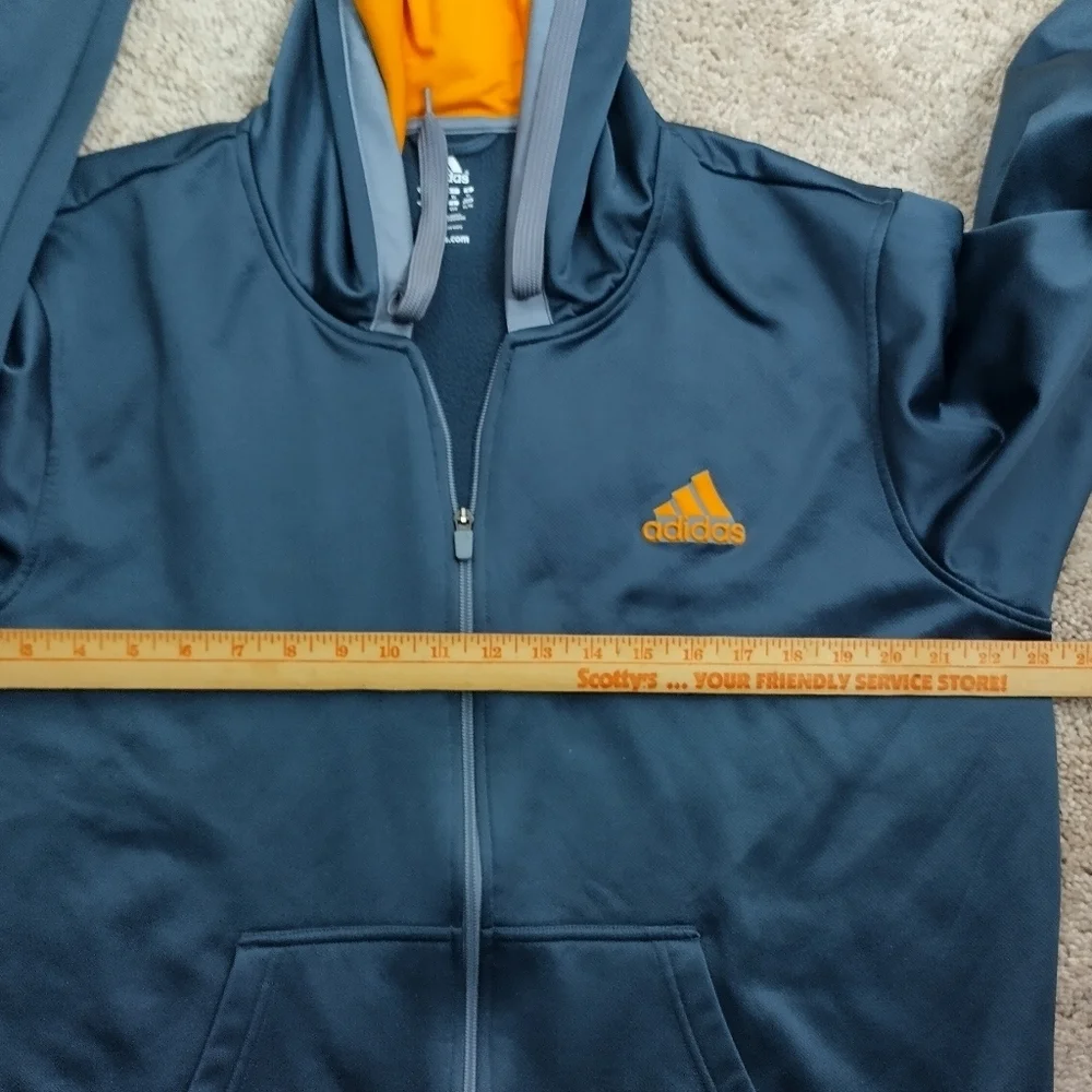 Adidas Men's Full Zip Jacket Hoodie Drifit Fleece Size XL Active Wear